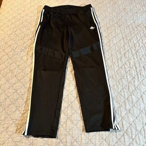 Adidas Climacool Track Pants Mens XL Black 3 Stripe Athletic Joggers Zip Hem